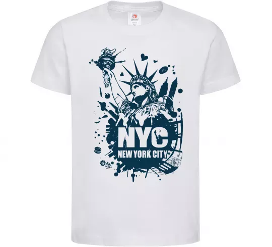 Дитяча футболка NYC art Білий фото