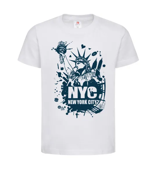 Детская футболка NYC art Белый фото