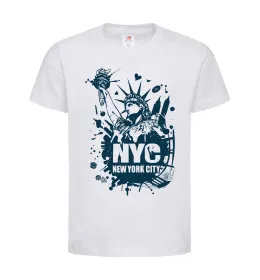 Детская футболка NYC art Белый фото