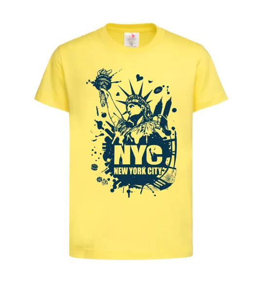 Детская футболка NYC art Лимонный фото