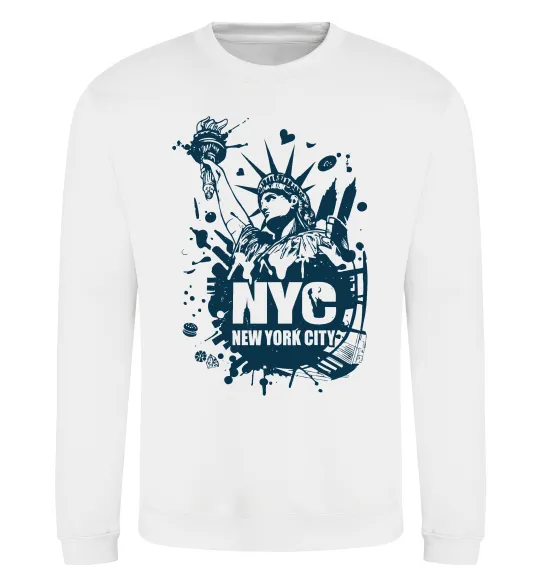 Свитшот NYC art Белый фото