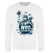 Свитшот NYC art Белый фото