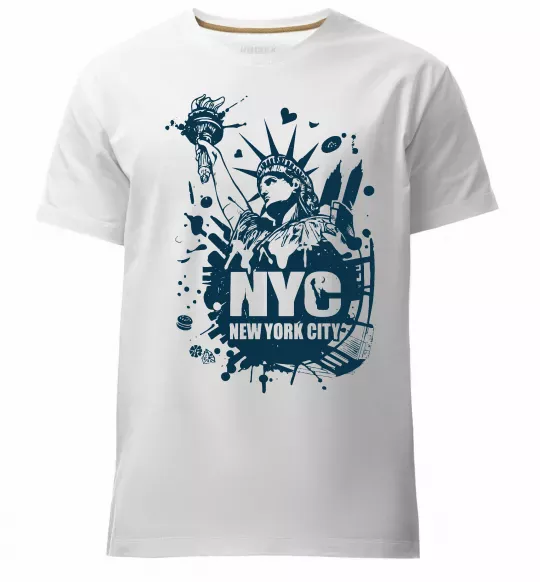 Чоловіча преміум футболка NYC art Білий фото
