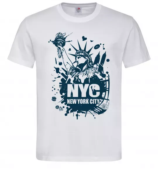 Мужская футболка NYC art Белый фото