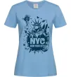 Женская футболка NYC art Голубой фото