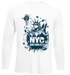 Лонгслив NYC art Белый фото