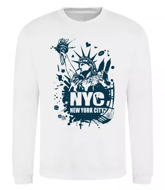 Світшот NYC art Білий фото