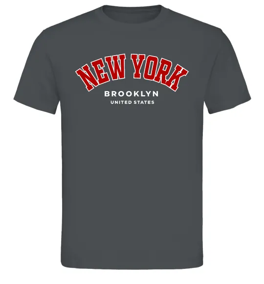 Чоловіча футболка NY Brooklyn Графіт фото