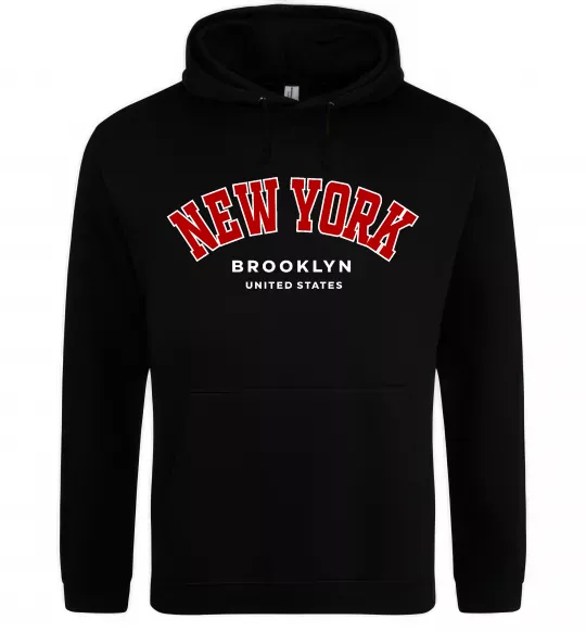 Мужская толстовка (худи) NY Brooklyn Черный фото
