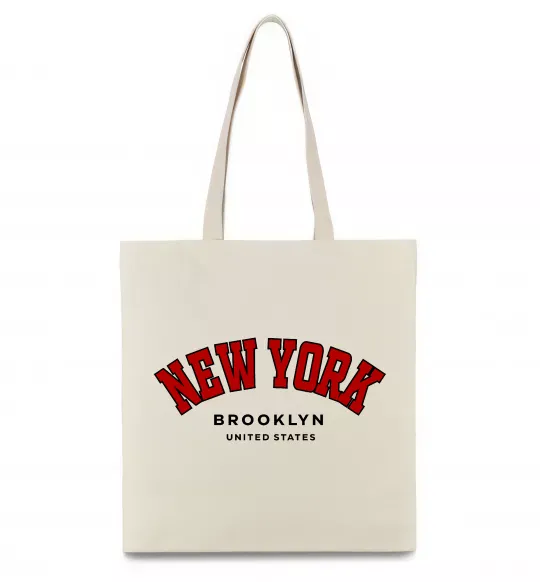 Эко-сумка NY Brooklyn Бежевый фото