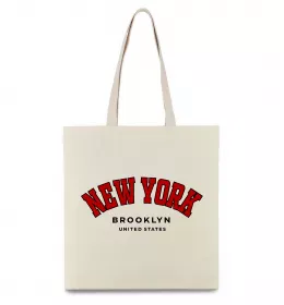Эко-сумка NY Brooklyn Бежевый фото