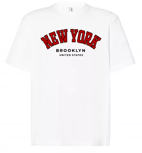 Футболка Оверсайз NY Brooklyn Білий фото