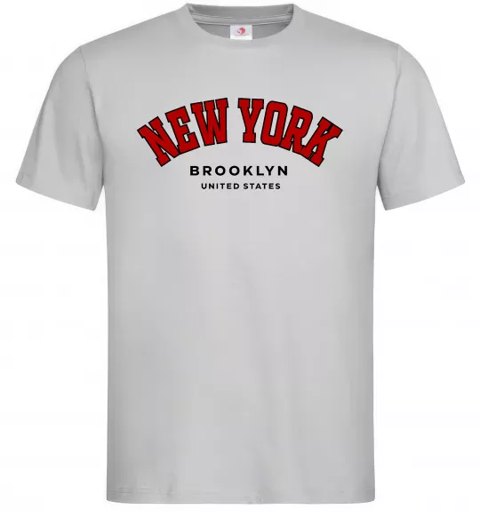 Чоловіча футболка NY Brooklyn Сірий фото