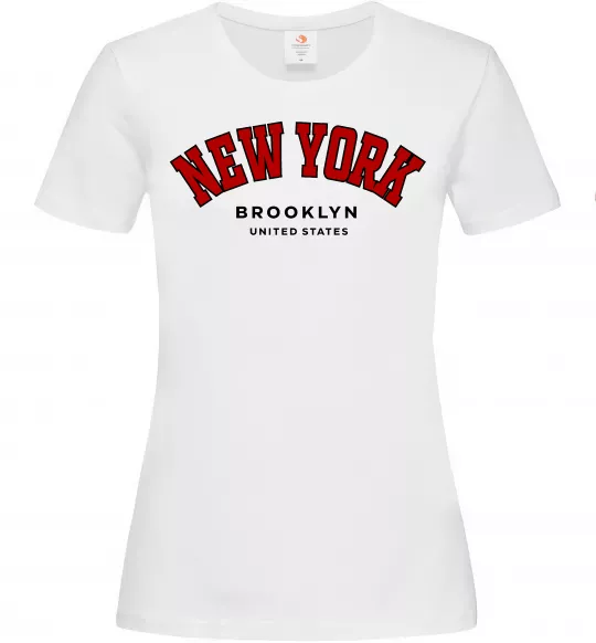 Женская футболка NY Brooklyn Белый фото