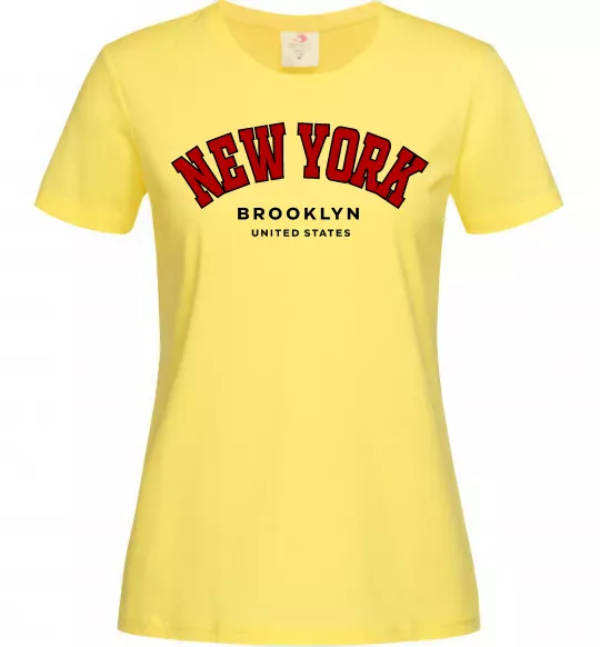Женская футболка NY Brooklyn Лимонный фото