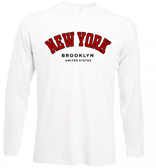 Лонгслив NY Brooklyn Белый фото