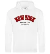 Мужская толстовка (худи) NY Brooklyn Белый фото