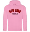 Женская толстовка (худи) NY Brooklyn Розовый фото