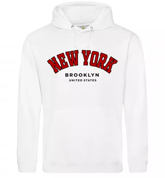 Жіноча толстовка (худі) NY Brooklyn Білий фото