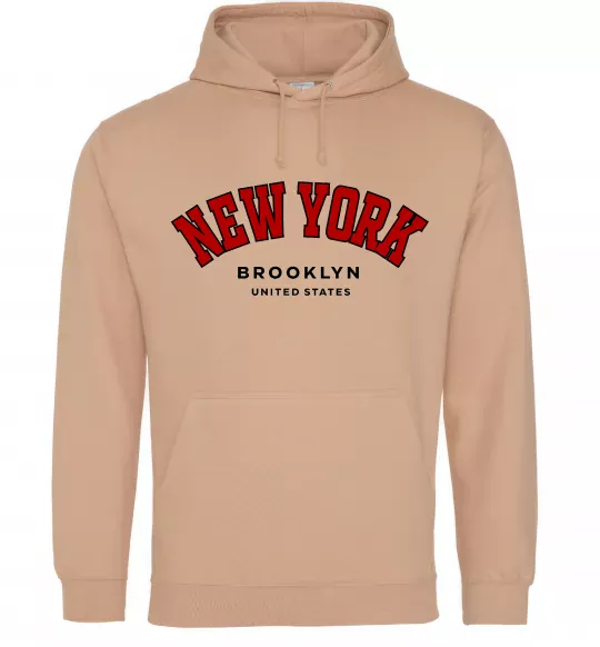 Жіноча толстовка (худі) NY Brooklyn Пісочний фото