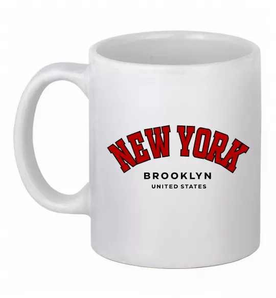Чашка керамічна NY Brooklyn Білий фото