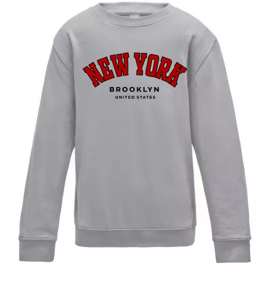 Дитячий світшот NY Brooklyn Сірий меланж фото