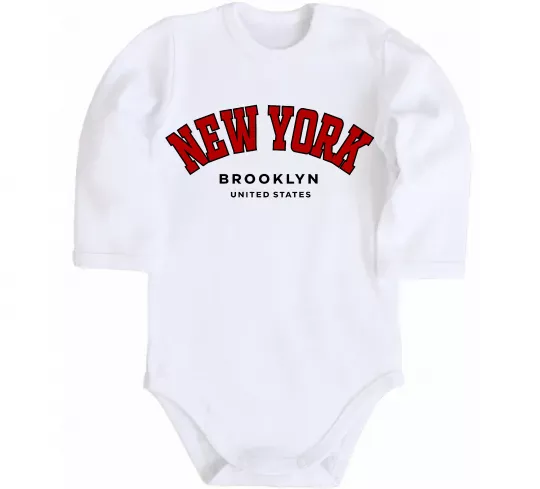 Детский боди NY Brooklyn Белый фото