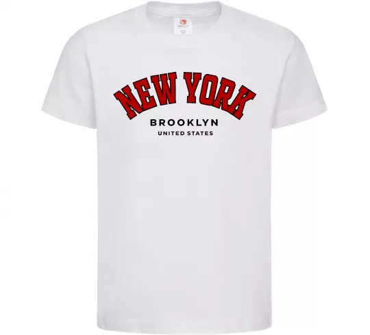 Дитяча футболка NY Brooklyn Білий фото