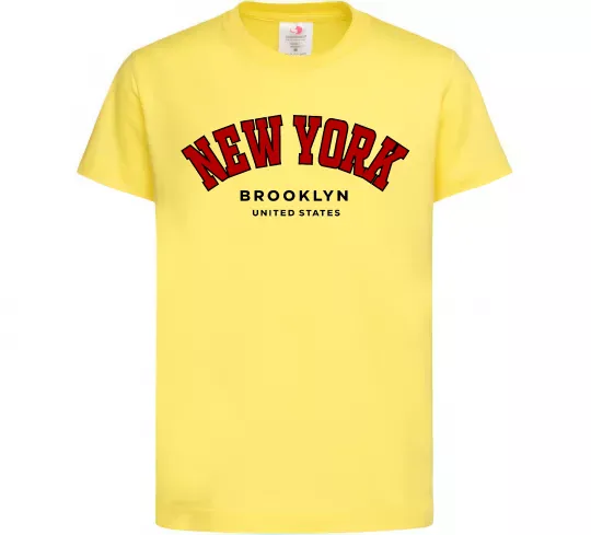 Дитяча футболка NY Brooklyn Лимонний фото