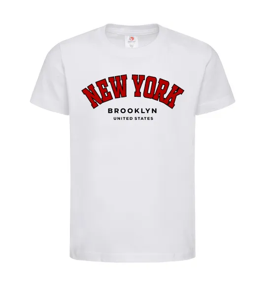 Детская футболка NY Brooklyn Белый фото