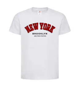 Детская футболка NY Brooklyn Белый фото