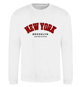 Світшот Straight outta New York Сірий меланж фото