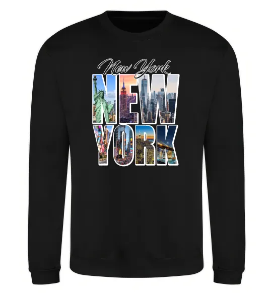 Свитшот New York pictures Черный фото