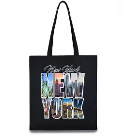 Эко-сумка New York pictures Черный фото