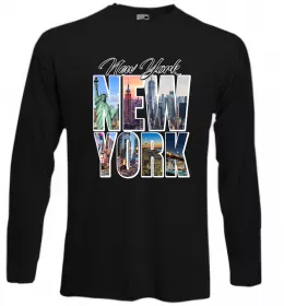 Лонгслив New York is always good idea Белый фото