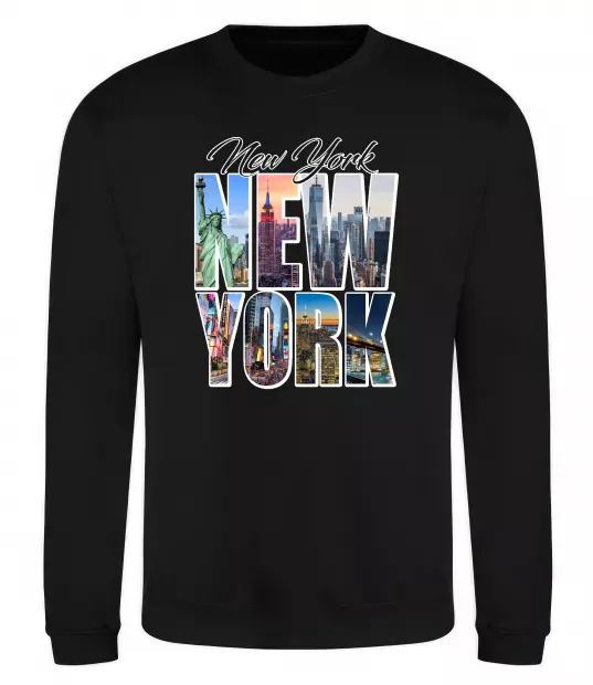 Свитшот New York pictures Черный фото