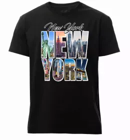 Мужская премиум футболка New York city напис Белый фото