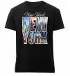 Мужская премиум футболка New York pictures Черный фото