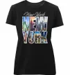 Жіноча преміум футболка New York pictures Чорний фото