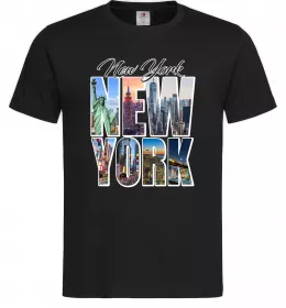Чоловіча футболка New York pictures Чорний фото