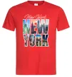 Чоловіча футболка New York pictures Червоний фото