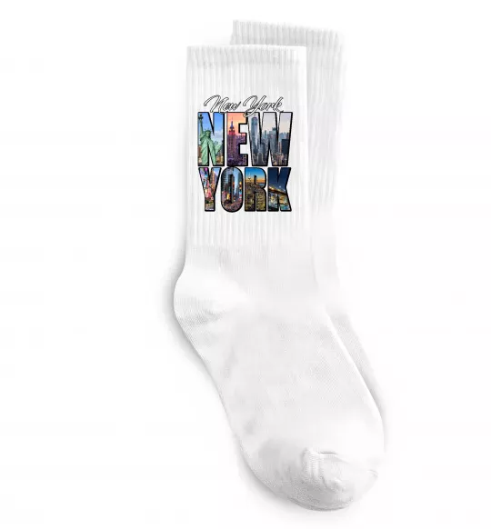 Шкарпетки New York pictures Білий фото