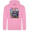 Мужская толстовка (худи) New York pictures Розовый фото