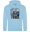 Мужская толстовка (худи) New York pictures Голубой фото
