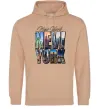 Женская толстовка (худи) New York pictures Песочный фото
