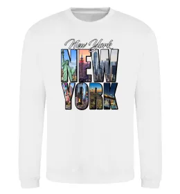 Світшот Straight outta New York Сірий меланж фото