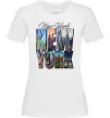 Жіноча футболка New York pictures Білий фото