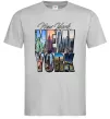 Чоловіча футболка New York pictures Сірий фото