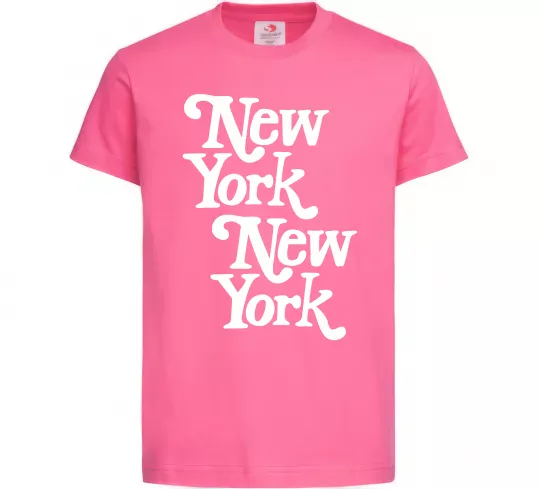 Дитяча футболка New York New York Яскраво-рожевий фото
