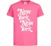 Дитяча футболка New York New York Яскраво-рожевий фото